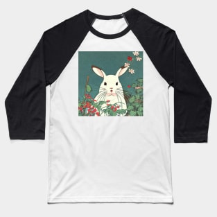 The Californian Flemish Giant Bunny in White Whimsical Animal Baseball T-Shirt